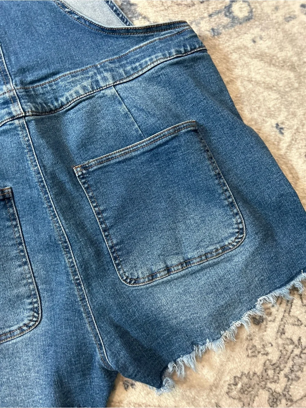 No Boundaries Denim Short Overalls